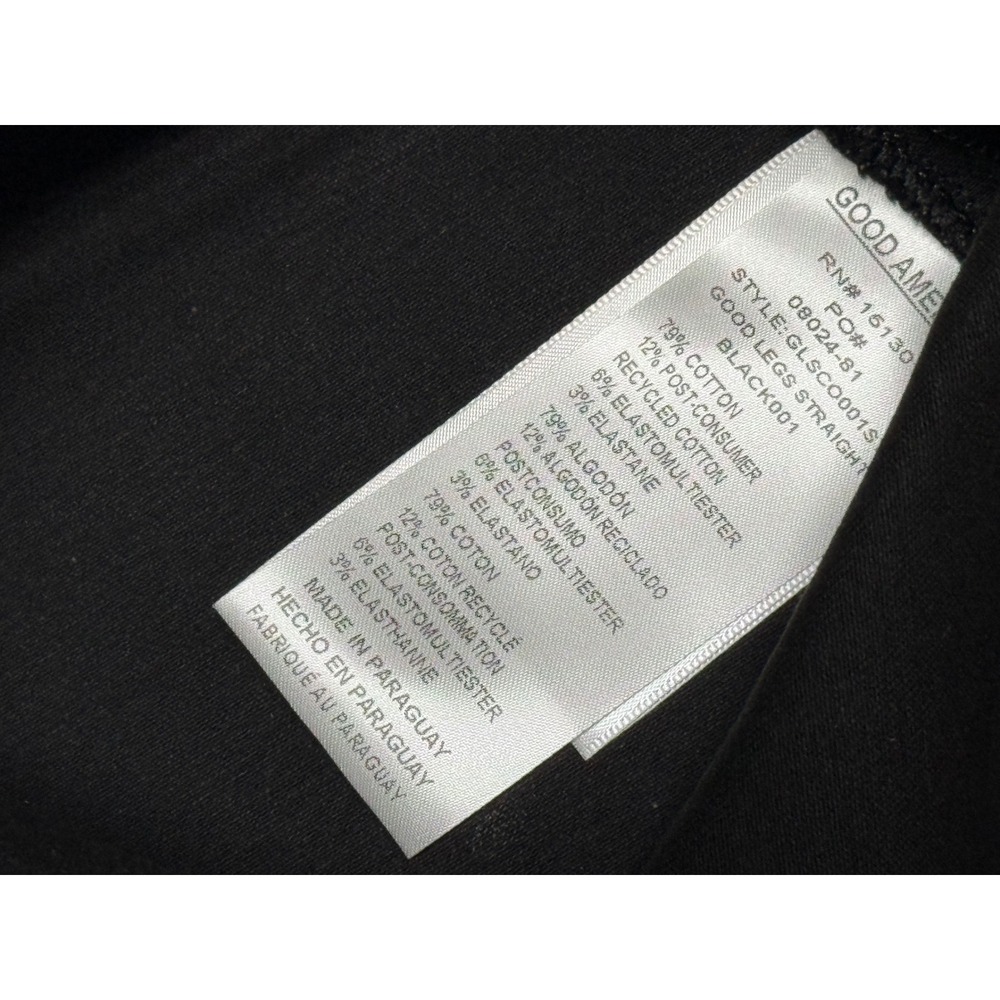 Good American Good Legs Straight Black Wax Coated Jeans Size 12 31 New w Tags - Picture 5 of 6